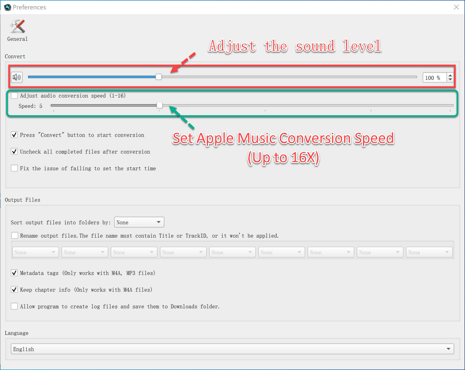 change conversion speed