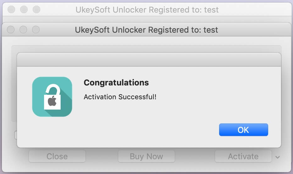 ukeysoft activation successfully