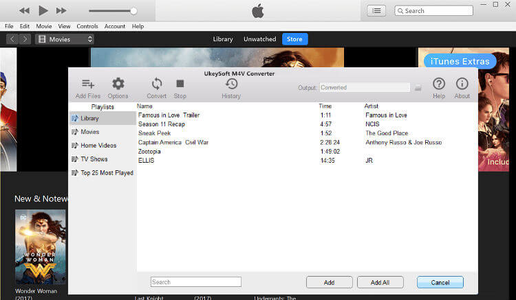 add iTunes videos