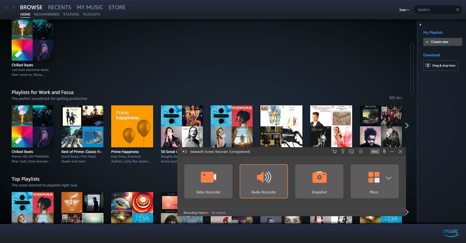 amazon music recorder