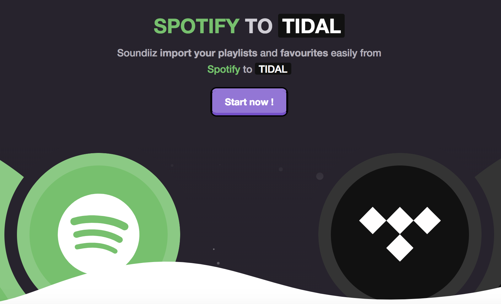 spotify to tidal via soundiiz