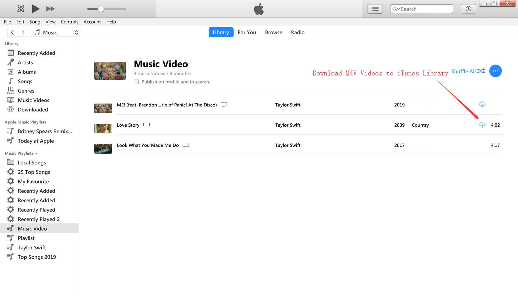 download iTunes M4V movies